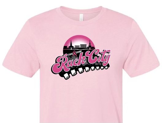 catalogus leider Roux Rack City" - Pink T-Shirt - Swig & Swine BBQ